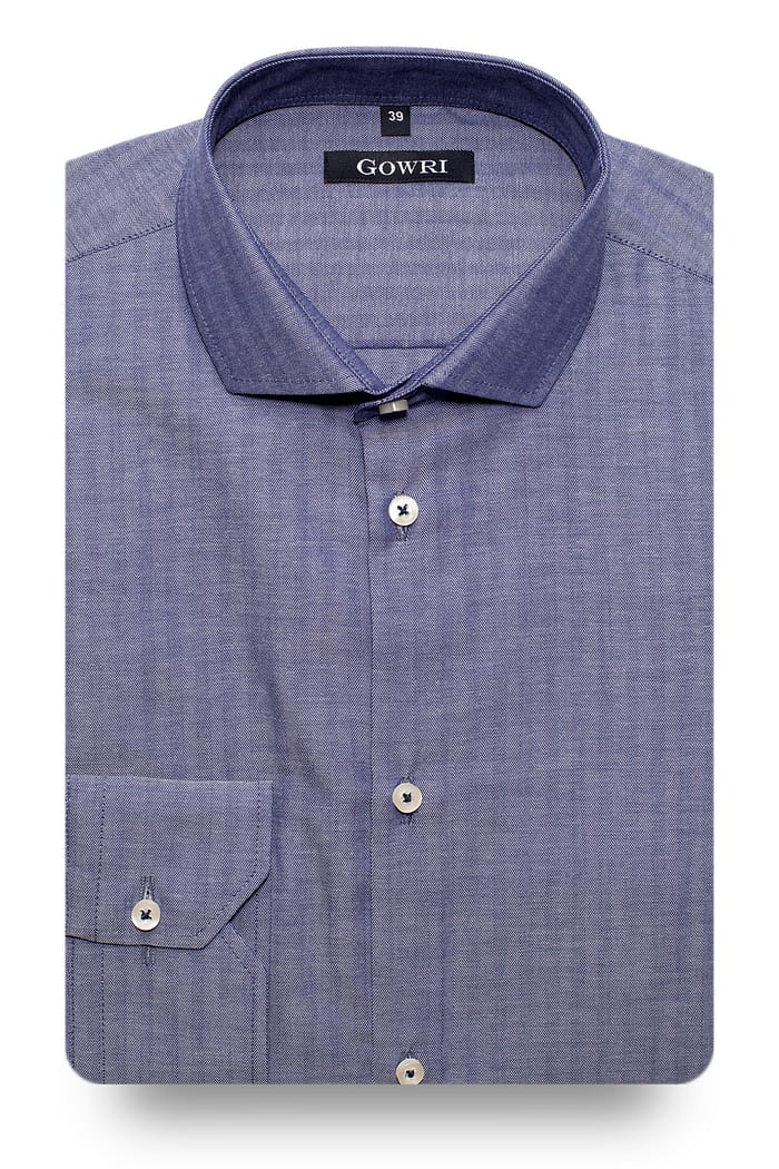 Herringbone Blue Shirt